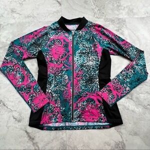 Skirt Sports Tough Chick Long Sleeve Full Zip Size Medium M Wild Pink‎ Biking
